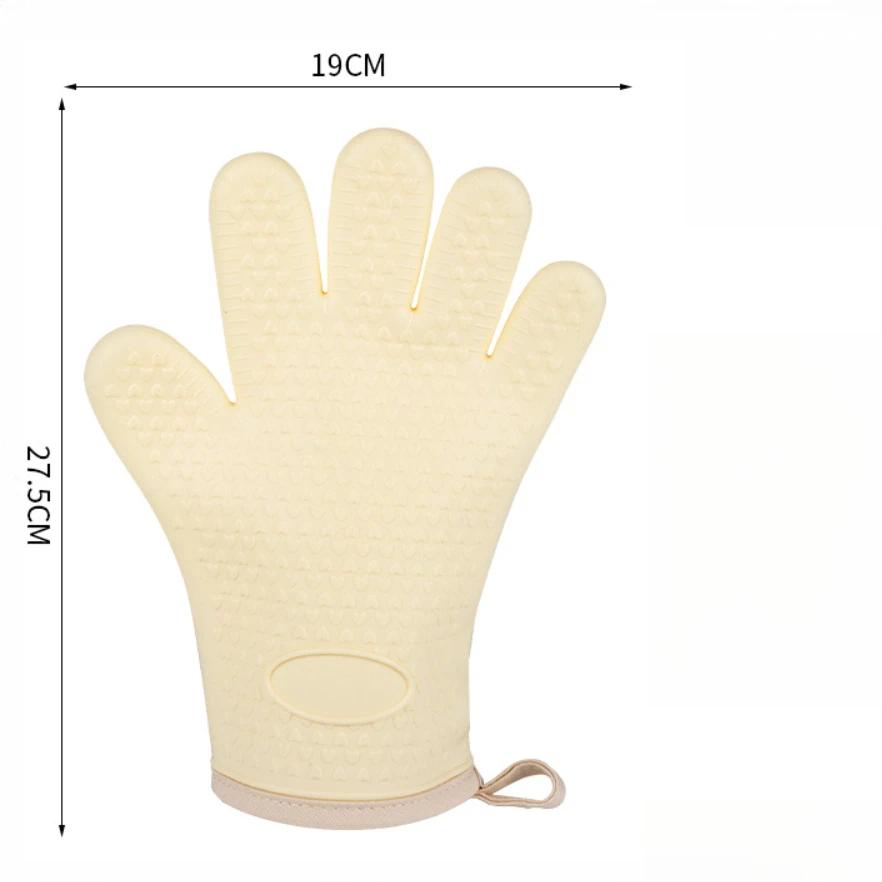 1 шт. Перчатки для барбекю, утолщенные силиконовые перчатки с защитой от ожогов, термостойкие перчатки для выпечки в микроволновой печи, противоскользящие теплоизоляционные перчатки