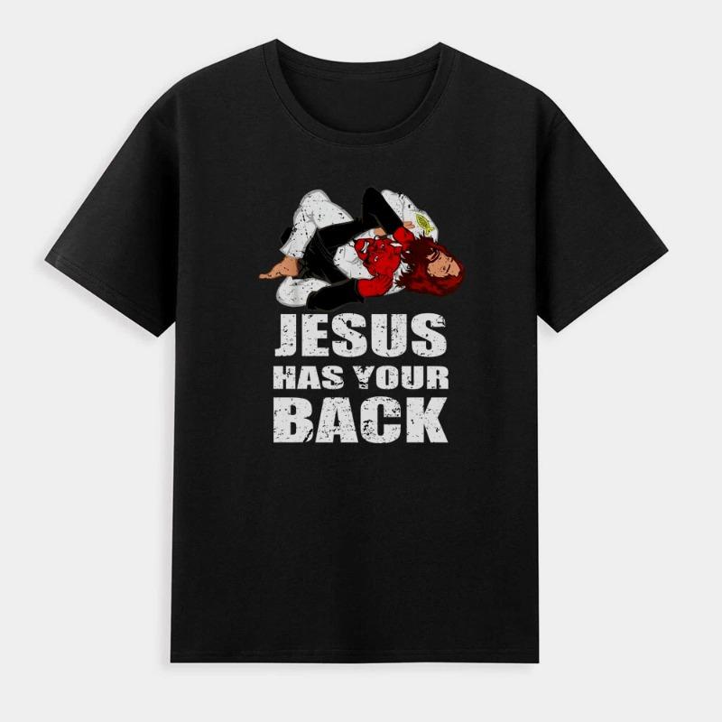 2026 Summer New Design Jesus Supporting You Pattern High-Quality Comfortable Casual Print Men's T-Shirt
