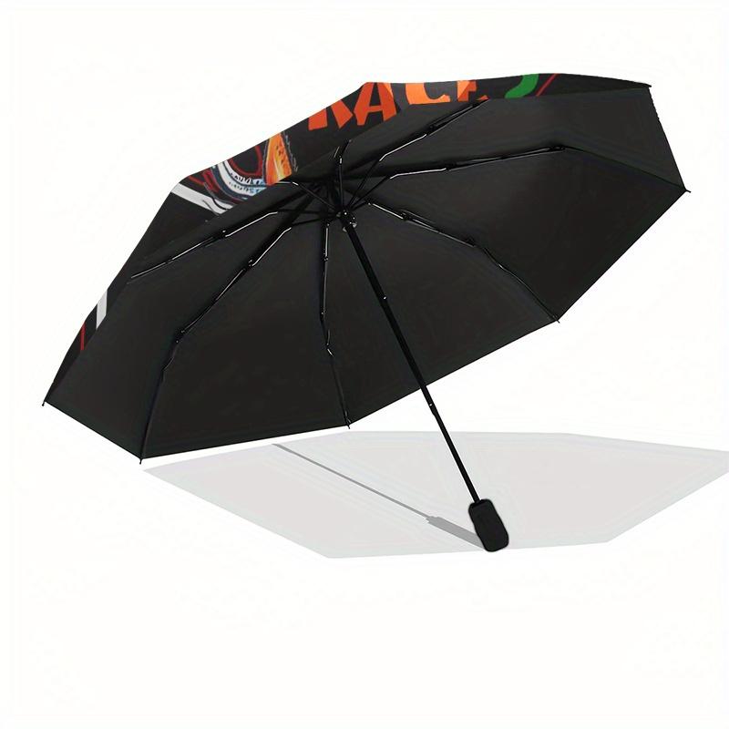 Dragster Race Car with Fiery Engine - Cool Automotive ArtworkUmbrella, Portable 3-Fold Compact Umbrella for Men & Women Gift