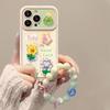 Applicable To Apple 15 Mobile Phone Case IPhone 14 Frog Flower Doll Bracelet 13 Window Flip 12 Cute Silicone 7P