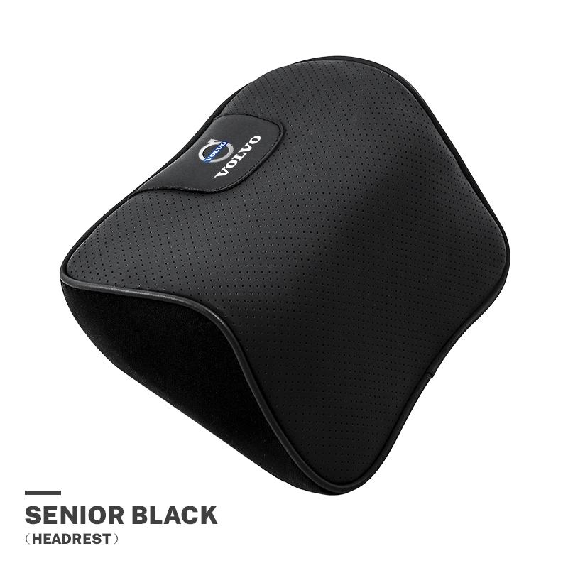 Car Leather Headrest Lumbar Memory Foam Neck Pillow Accessories For Volvo XC90 V90 V60 XC60 V40 EC40 EX40 S80 S60 S90 C40 XC40