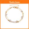 Simple Bracelet Ankle Women Overgild Color Anklet Foot Jewellery Chain Stone