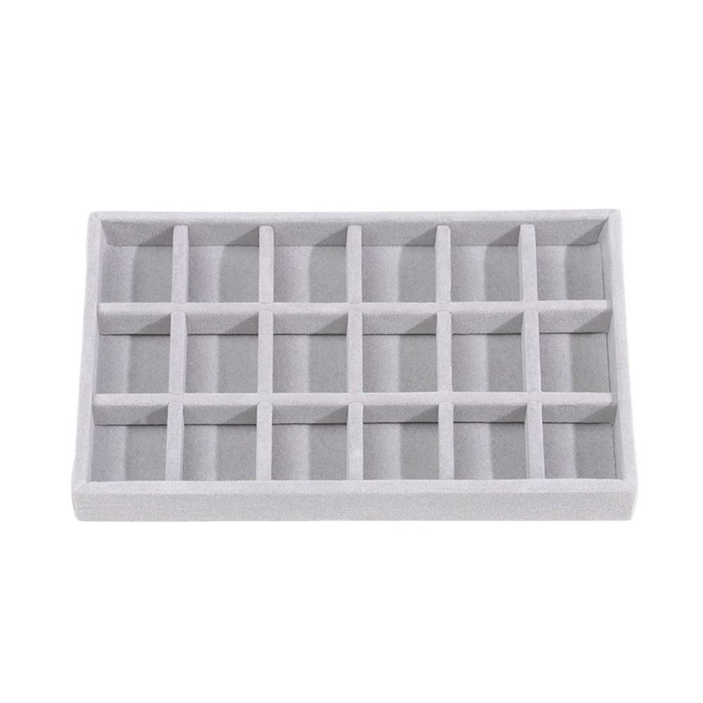 Бархатный поднос для ожерелья Штабелируемая витрина Ящик-органайзер Лотки Кольцо Браслет Ожерелье