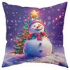 Рождественские наволочки: Снеговик, Санта, Олень и Дизайны Рождественской елки Наволочка для подушки дивана-кровати, Новогоднее украшение для дома