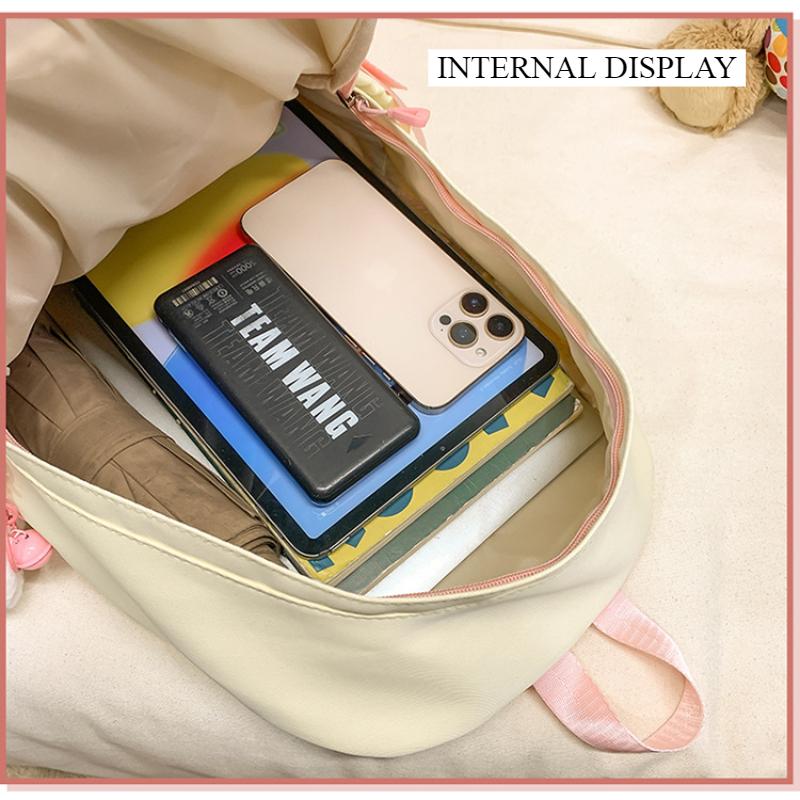 Модная школьная сумка для девочки-подростка с милым медведем, высокая ценность, рюкзак для ученика средней школы, водонепроницаемая нейлоновая сумка для книг, детский праздничный подарок-сюрприз