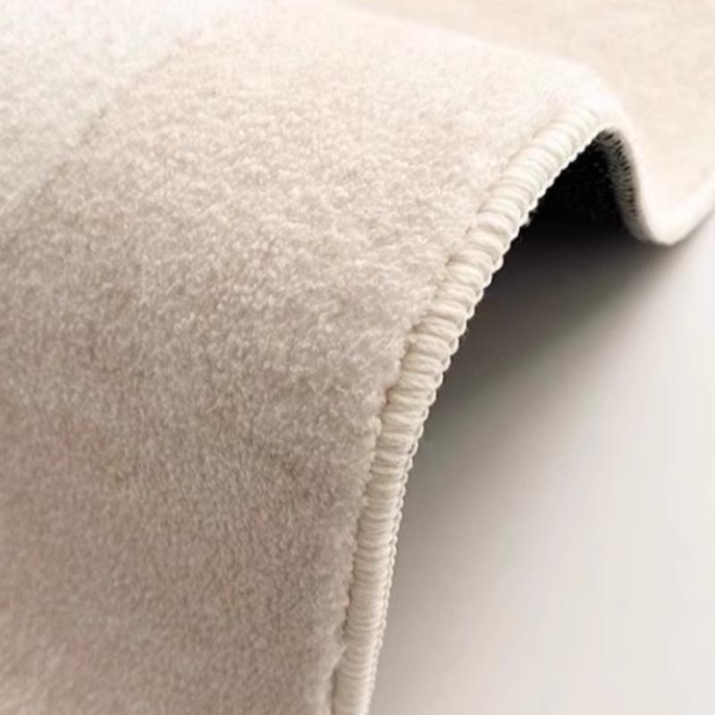 Cream Style Bedroom Decor Round Carpet Home Fluffy Soft Rug Minimalist Carpets for Living Room Thickend Plush Bedside Floor Mat