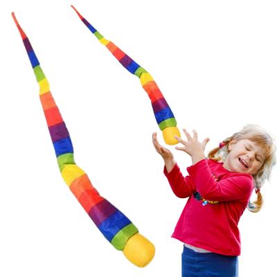 Мяч с радужным хвостом, экологически чистый тканевый мешок с песком, метеорный шар, безопасный хвост, мягкий мяч, детский сад, школа, сенсорная тренировка, детская игрушка