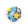 925 Silver Colorful Round CZ Zircon Charm Beads for  Bracelet Pendant Jewelry Gift