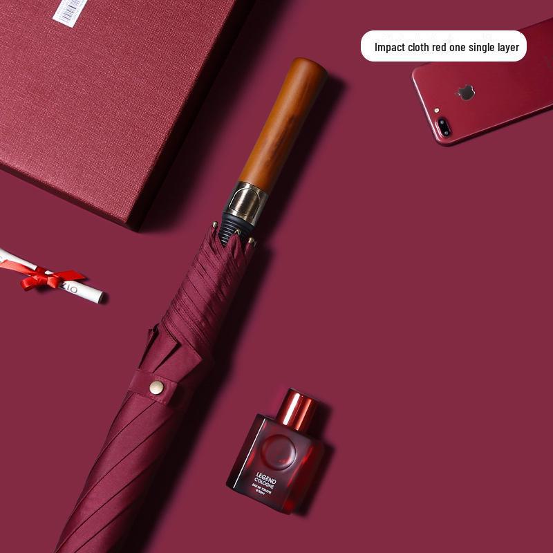 27-дюймовый автоматический зонт для гольфа с логотипом, длинной ручкой, идеально подходит для деловых или рекламных подарков