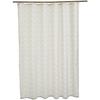 Basic Shower Curtain, Mildew Resistant, with Hooks, 183x183cm, Natural Herringbone