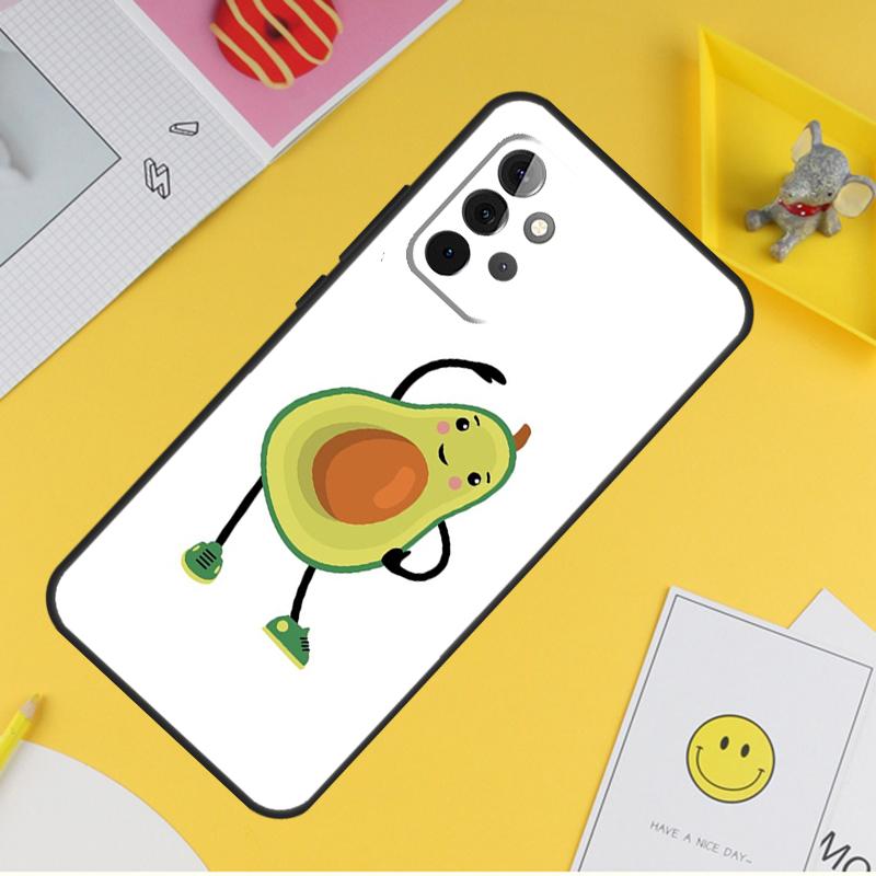 Avocado Yoga Funny Pattern Phone Case For Samsung Galaxy A53 A33 A13 A12 A32 A52 A14 A34 A54 A15 A25 A35 A55 A71 A51