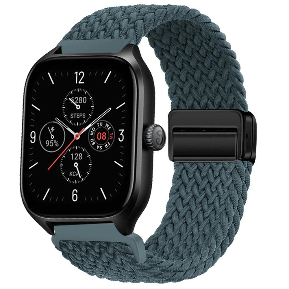 Плетеный ремешок Solo loop Для Amazfit GTS/2/2e/3/4/GTS2 Mini/GTR 2/2e/4/3/Pro нейлоновый Браслет Amazfit bip 6 5 20мм/22мм Ремешок для часов
