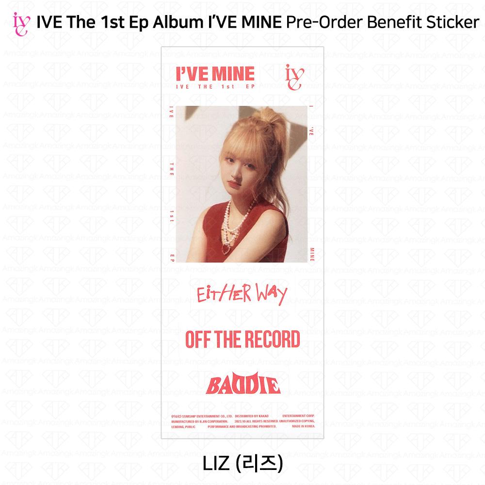 IVE Официальное фото первого EP I'VE MINE, стикер Polaroid, сложенный постер KPOP