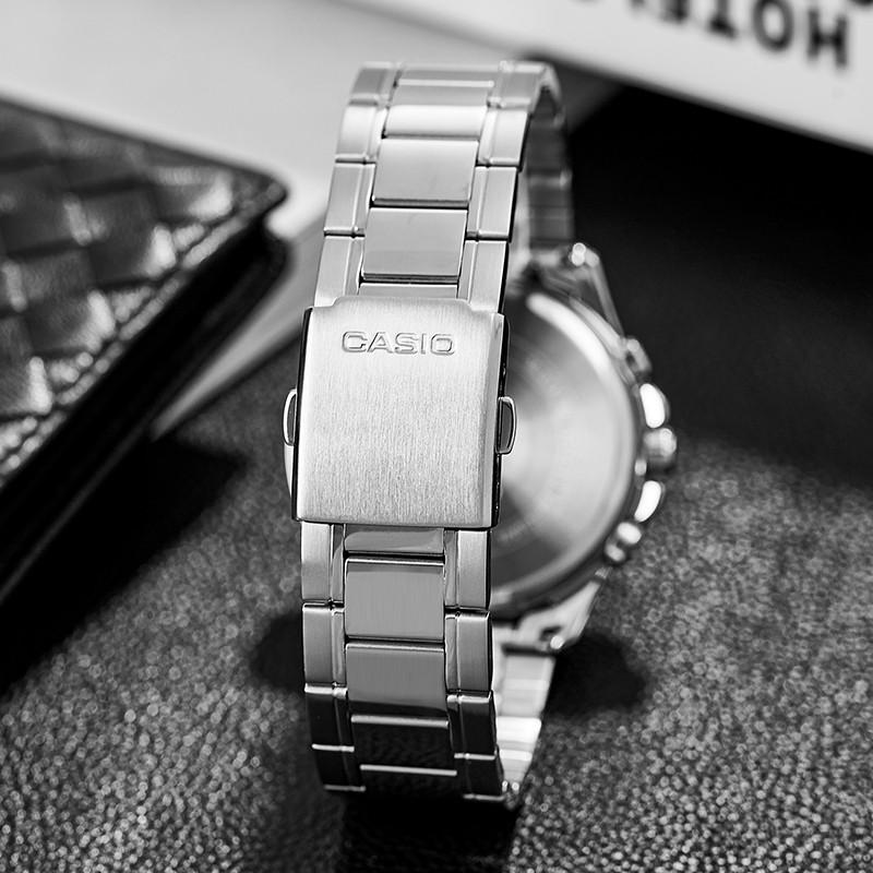 Casio Серия часов-LTP деловые водонепроницаемые часы с стальным ремешком для пары Японский и корейский кварцевый механизм нержавеющая сталь MTP-1374D-1A<P-2064A-7A2