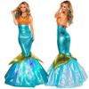 Aldult Mermaid Princess Cosplay Dresses Girls Sexy Breast Wrap Halloween Novelty Costumes Carnival Party Stage Show Women Outfit