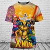 Модная Мужская 3D Футболка С Популярным Мультяшным Принтом X-Men Летняя С Круглым Вырезом С Коротким Рукавом Свободная Футболка Мужские Топы Одежда
