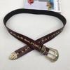 Женский винтажный ремень из ПУ-кожи с пряжкой-булавкой из сплава для повседневной носки и офиса