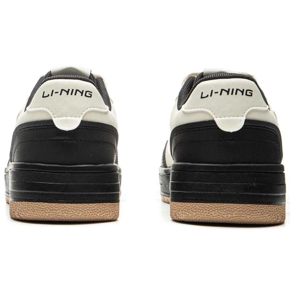 Li Ning Tianji Мягкая синтетическая кожа Нескользящие, износостойкие, дышащие Низкие скейтбордические кроссовки Женские AGCU310-4