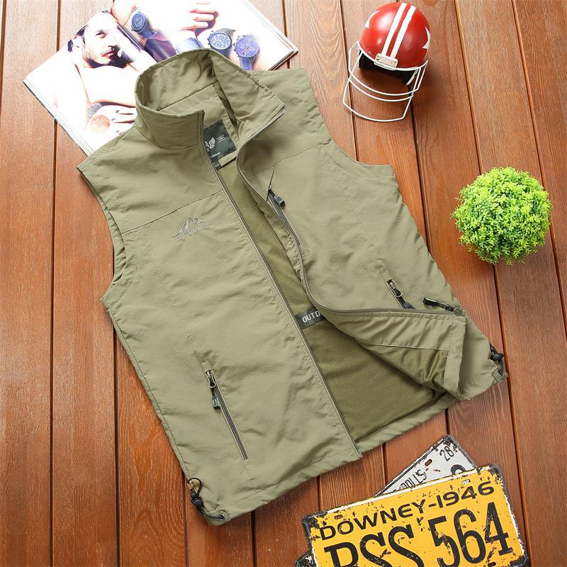Men's Vest Spring and Autumn Thin Casual Breathable Vest Men's Youth Middle-aged and Elderly Quick-drying Vest Summer Vest