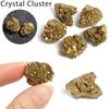 Gift Bare Quartz Jewelry Making Titanium Geode Crystal Cluster Electroplating Gold Raw Gemstone