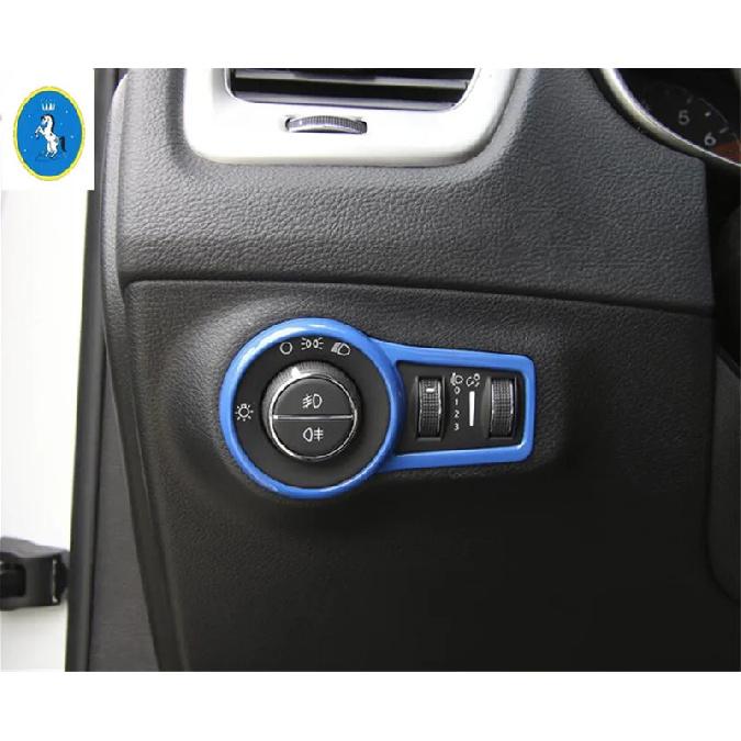 Car Front Head Lights Lamp Switch Button Cover Trim Fit For Jeep Compass Left-hand Drive 2017 - ABS Interior Accessories