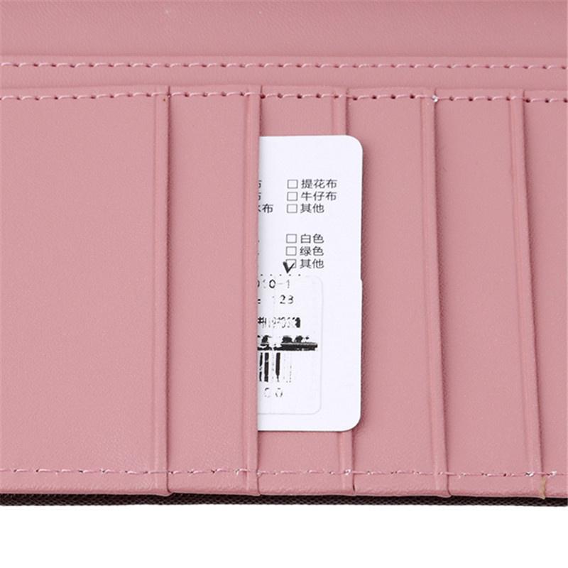 Women's Long Bow Wallet - Zippered Checkbook Style Coin Purse with Card Slots Elegant Checkbook Clutch for Daily Use