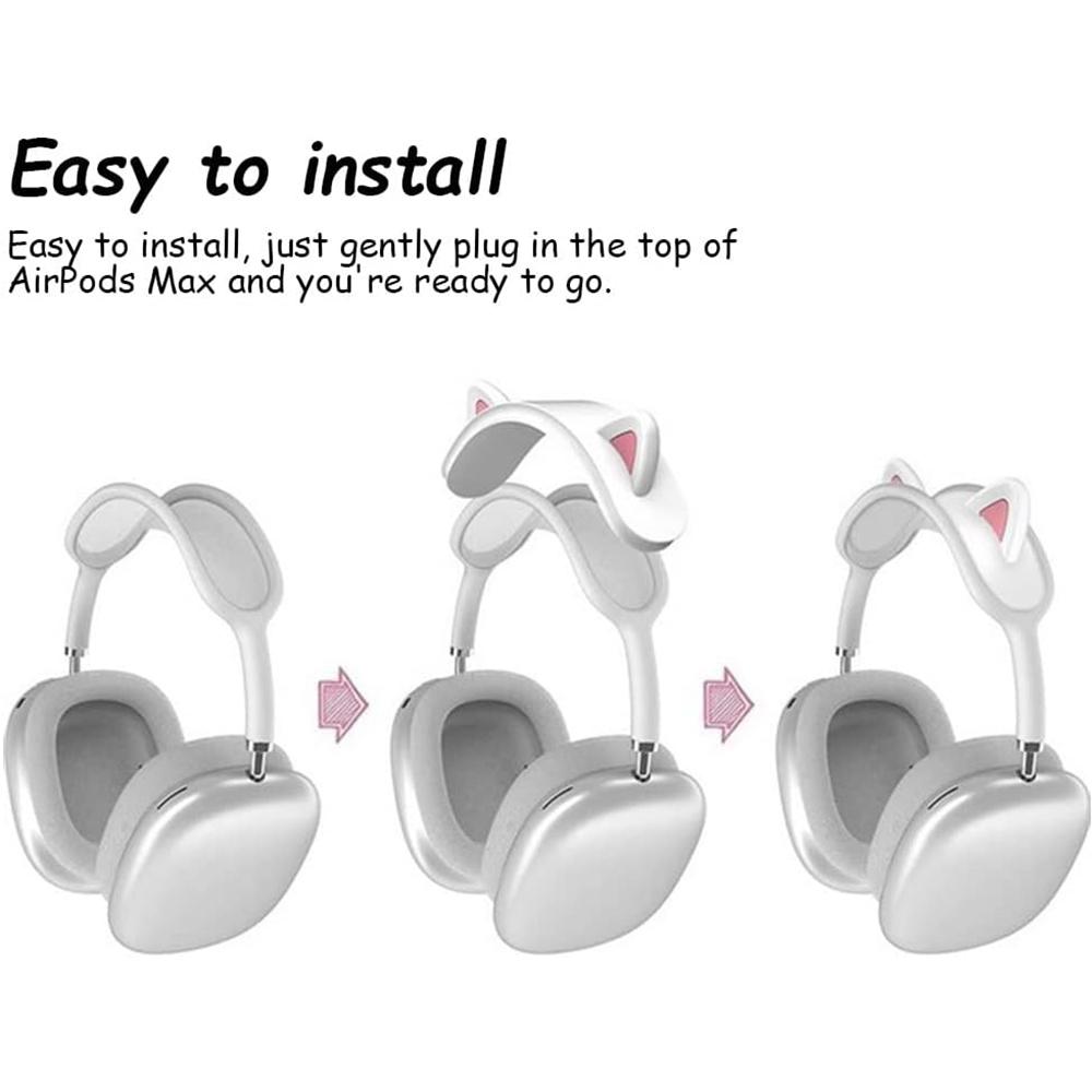 1× Защитный чехол в форме кошачьих ушек для Apple AirPods Max