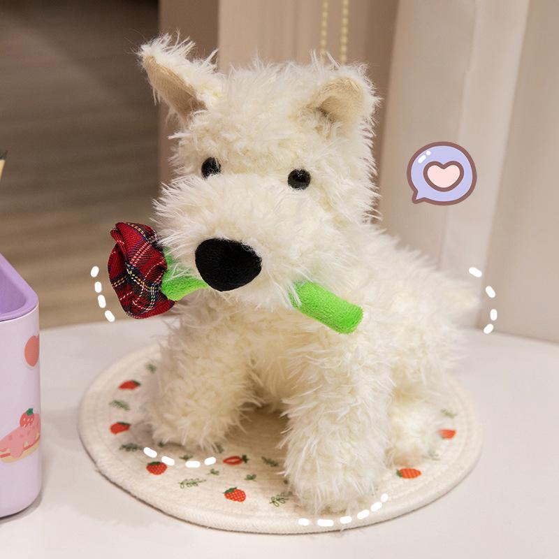 Rose White Dog Doll Skateboard Penguin Plush Toy Peanut Pendant Fun Doll Children's Gift