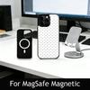 Классический чехол для телефона в горошек для iPhone 17, 16, 15, 14, 13, 12, 11 Plus, Pro, магнитный с Magsafe, для беспроводной зарядки