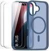Protective Case - BOOLING - for iPhone 16 Plus - Shockproof - Wireless Charging - 2 Tempered Glasses