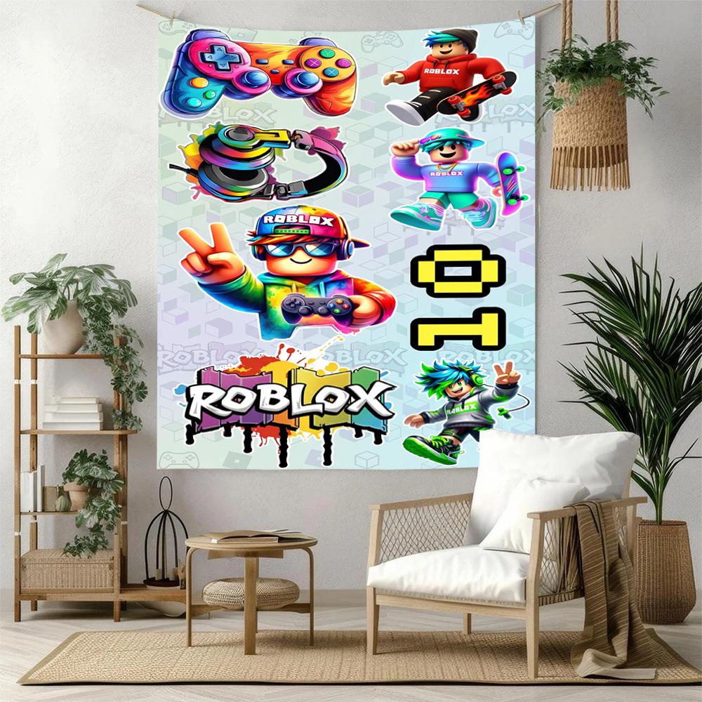 Roblox Wall Decor Tapestry Art For Pet Memorial Birthdaywedding Party Backdrop Family Gift