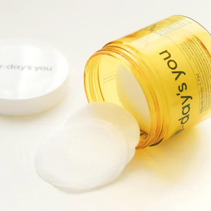 Однодневные отшелушивающие пэды для сияния кожи с медом 60 штук