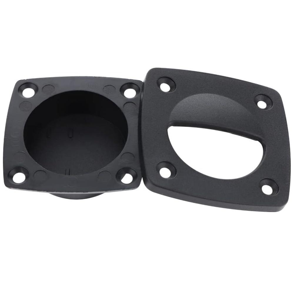 Черная нейлоновая ручка для раздвижной двери, квадратная ручка для люка, аксессуары для яхт, моторных лодок и катеров(4 шт.)