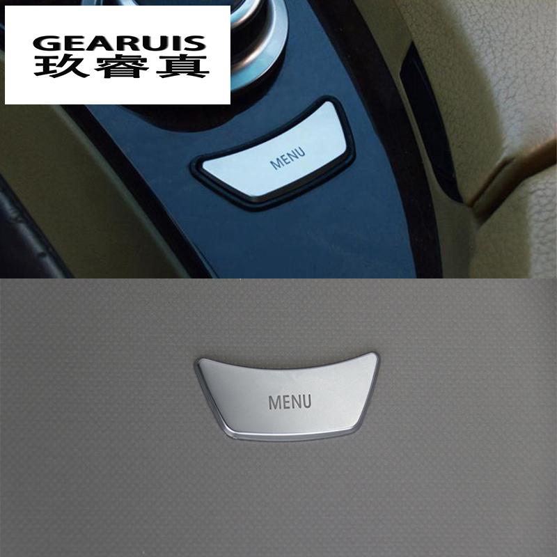 Car styling Interior multimedia control MENU button Trim Sticker cover for BMW e60 E90 3 5 series X5 X6 E70 E71 auto Accessories