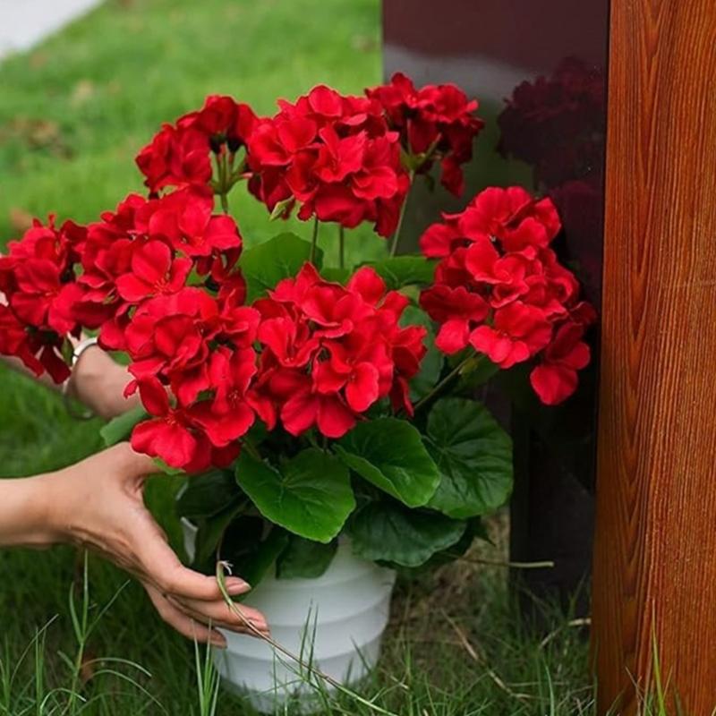 Artificial Begonias Flower Height 14Inch High Fade Resistant Artificial Flower For Wedding Bouquets Home Decoration