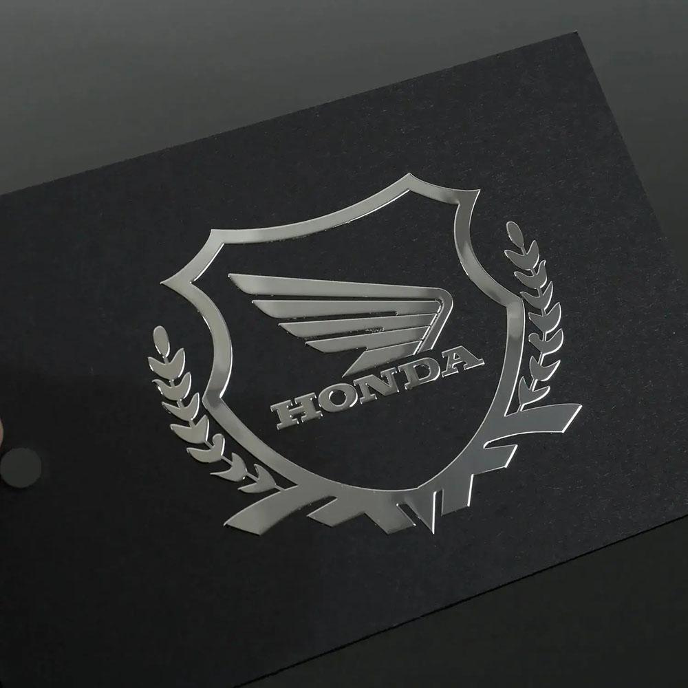 Silver Reflective Car Stickers for HONDA, Suitable for Modifying Motorcycle, Racing Helmet Fuel Tank Exhaust Pipe Decoration.