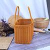 With Handle Picnic Basket Rattan Flower Basket Decorative Woven Basket  Fruit