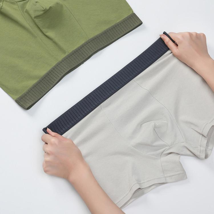 Мужское нижнее белье Мужское большого размера Плоский угол Антибактериальные Четырехугольные трусы Прохладные и эластичные Боксеры-брифы