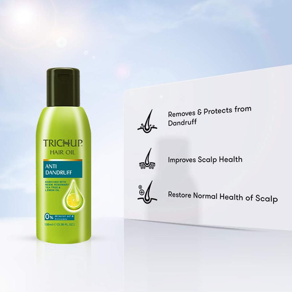 Trichup Anti-Dandruff Kit (Anti-Dandruff Oil (100ml), Anti-Dandruff Shampoo (200ml) (PACK OF 2)