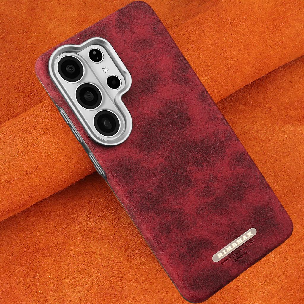 Роскошный деловой магнитный кожаный чехол для Samsung S26 Ultra S25 S24 Plus S23 Защита камеры Удобный захват Магнитная крышка