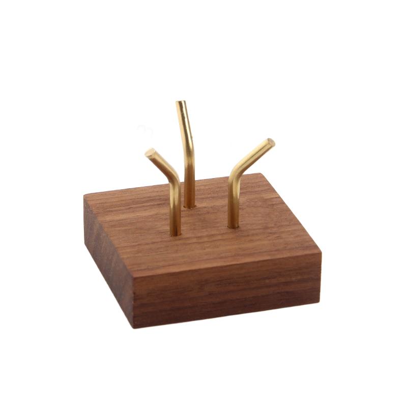 5cm Walnut Base Pedestal Jewelry Crystal Ball Base Stand Fixed Seat Display Stand Stone Gem Holder Desktop Ornament Home Decor