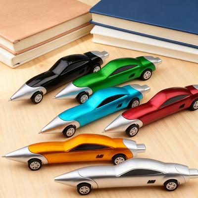 Игрушечные ручки-машинки с настоящими вращающимися колесами, забавные выдвижные шариковые ручки
