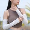 Women Sun Protection Sleeves, Cooling UV Protection Arm Sleeves with Thumb Hole, Breathable Loose Fit UV Blocking Sleeves for Hiking Cycling Driving
