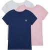 Polo Kids Однотонная футболка с коротким рукавом и круглым вырезом, набор из 3 штук, детские топы 313902553-004