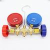 3-way AC Manifold Meter, HVAC Refrigerant Diagnosis and Charging Tool, Support R12, R22, R404A,R134A, Adjustable Quick Connector