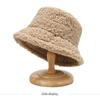 Winter Casual Lamb Wool Soft Fisherman Cap Panama Hat Bucket Hat Sun Cap