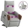 VidaXL Reclining Massage Armchair Cloud Grey Fabric 3324013