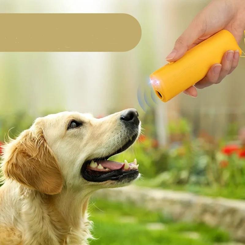 Dog Ultrasonic Anti Barking Device 3 In 1 Dog Training Anti-barking Device with Flash Light Outdoor Pets Dogs Repellent Training