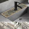 Non-Slip Faucet Draining Mat Self Absorbent Drying Mat Countertop Sink Protector Home Kitchen