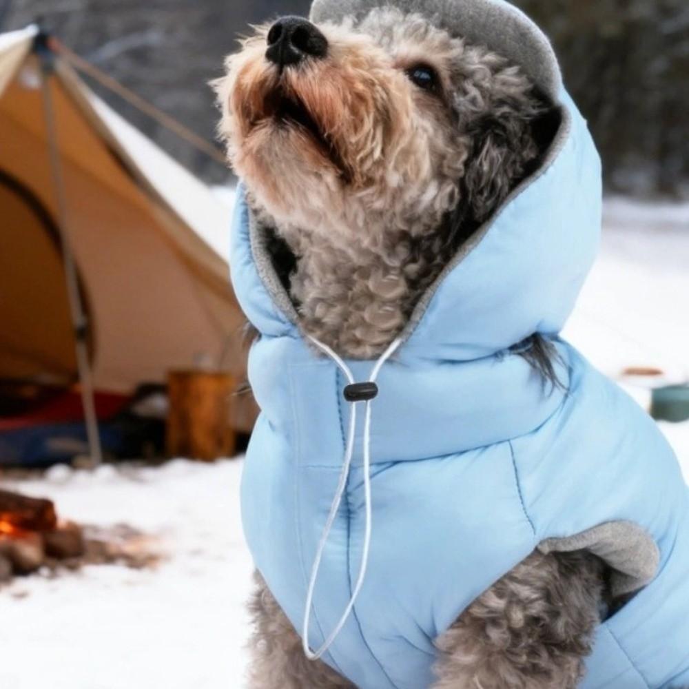 Warm Dog Down Jacket Thickened Comfortable Winter Cotton Coat Adjustable Cold Protection Windproof Dog Jacket Small Medium Dogs